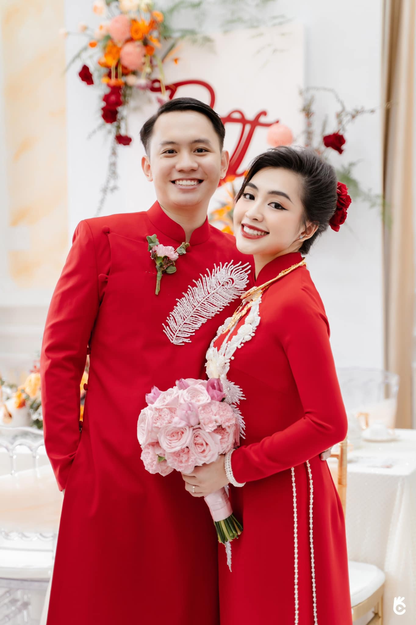 áo dài cưới cặp đôi