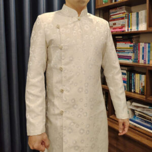 Áo Dài Nam Gấm Trắng – Thanh Lịch, Tinh Khôi & Đầy Phong Độ