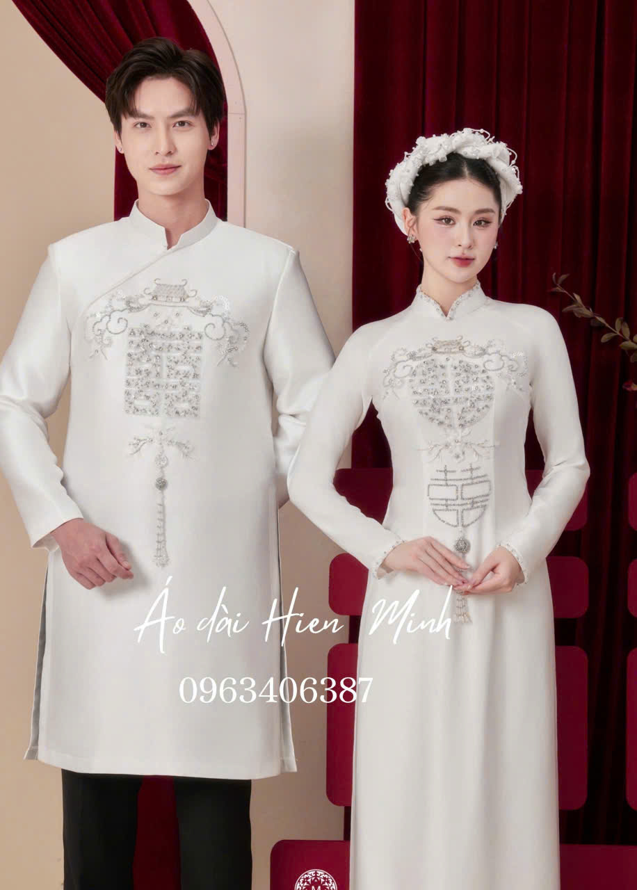 10+ Mẫu áo dài cưới đôi truyền thống đẹp nhất hiện nay cho cô dâu chú rể 23 z6379814018660 a55d1b5b616d05d7cf89537c1a6de7d5