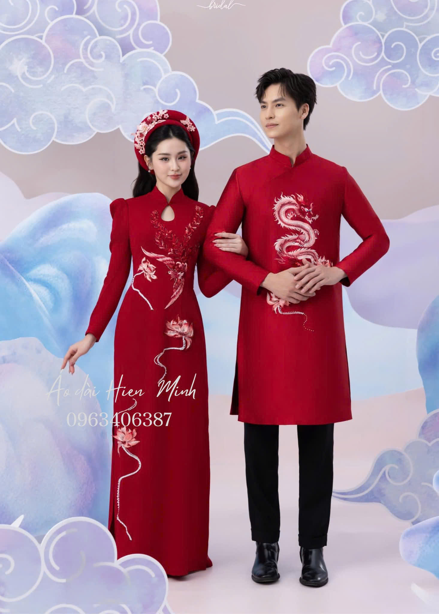 10+ Mẫu áo dài cưới đôi truyền thống đẹp nhất hiện nay cho cô dâu chú rể 22 z6469634928490 a75b7814fc008918a2a2a94986e2cd0b