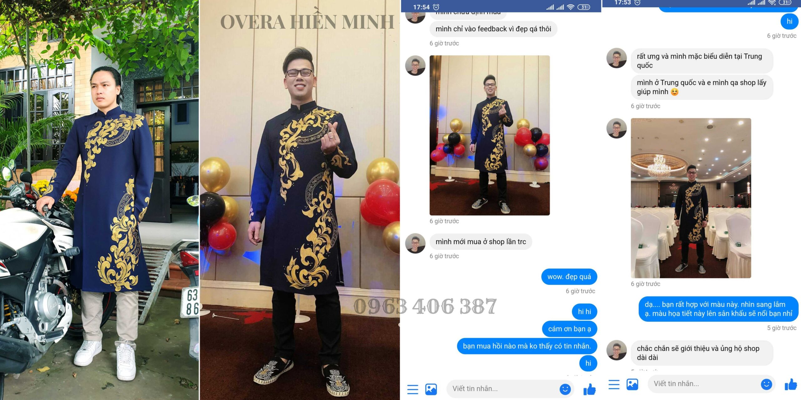 Phản hồi của khách hàng may áo dài từ xa Overa Bridal Hiền Minh
