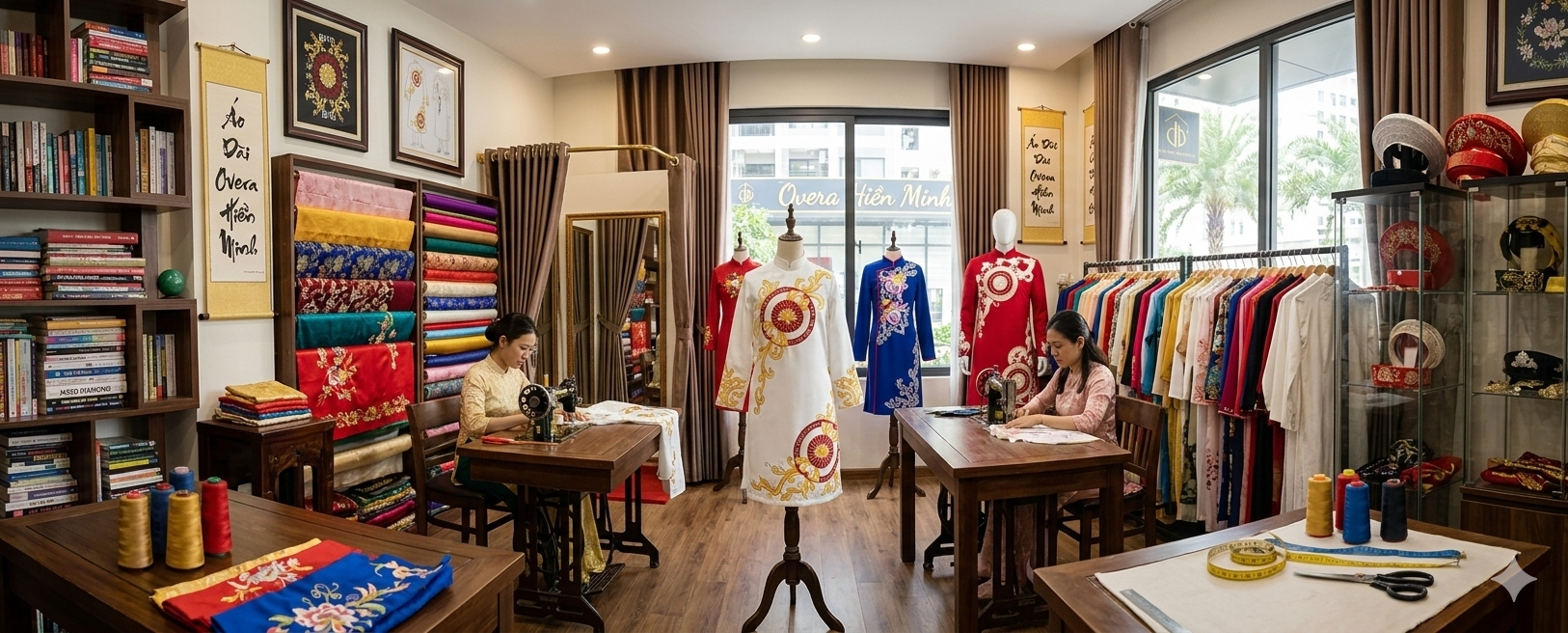 tiệm áo dài overa hiền Minh